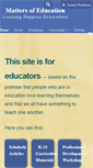 Mobile Screenshot of mattersofeducation.org